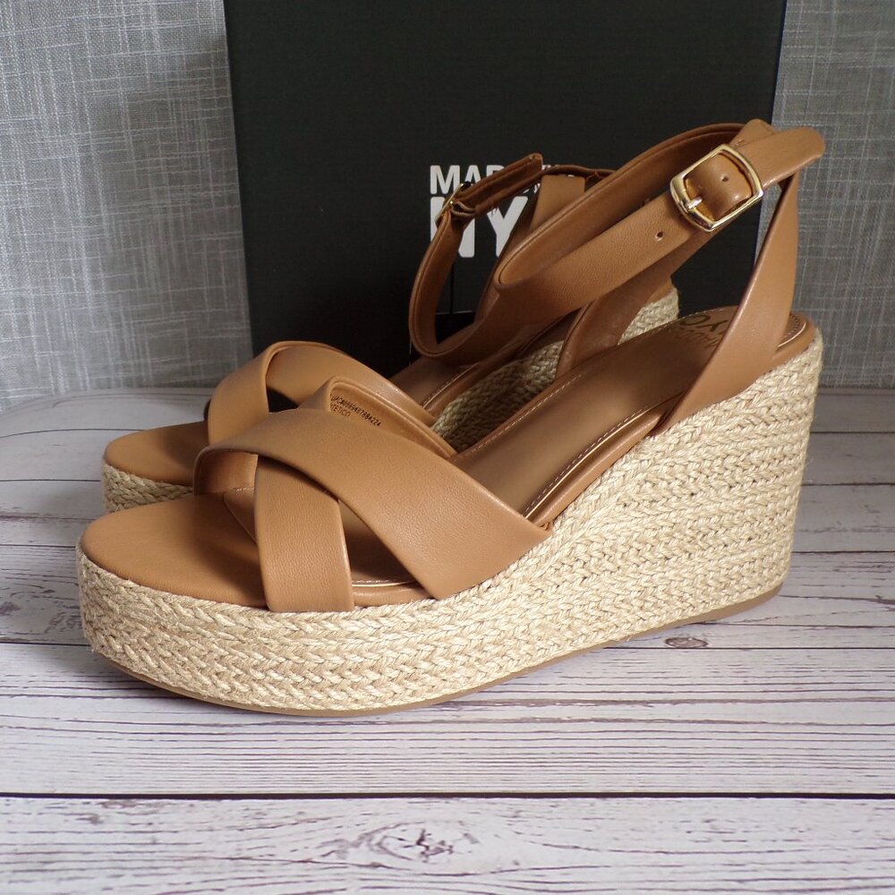 Madden NYC Women’s Beige Strappy Wedge Sandals